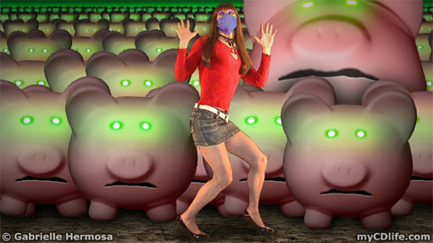 swine flu attacking Gabrielle