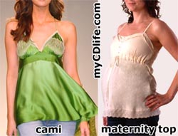 cami vs. maternity... what's the difference aside from the baby bump?