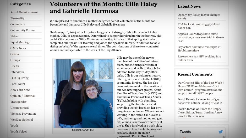 Volunteers of the Month: Cille Haley and Gabrielle Hermosa